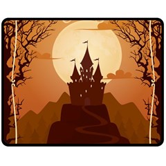 Beautiful-castle Two Sides Fleece Blanket (medium) by Salman4z