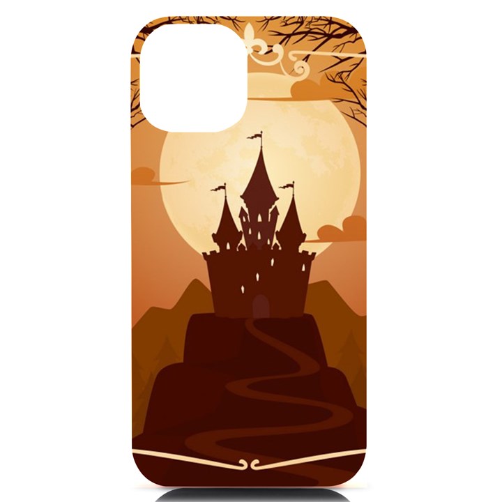 Beautiful-castle iPhone 14 Black UV Print Case