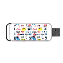 Monster-cool-seamless-pattern Portable Usb Flash (two Sides) by Salman4z