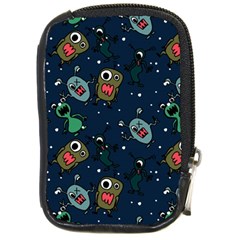 Monster-alien-pattern-seamless-background Compact Camera Leather Case by Salman4z