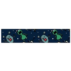 Monster-alien-pattern-seamless-background Small Premium Plush Fleece Scarf by Salman4z