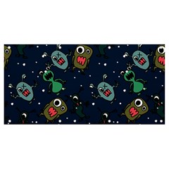 Monster-alien-pattern-seamless-background Banner And Sign 8  X 4  by Salman4z