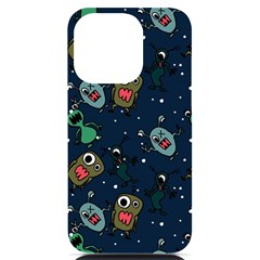 Monster-alien-pattern-seamless-background Iphone 14 Pro Black Uv Print Case