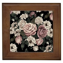 Elegant-seamless-pattern-blush-toned-rustic-flowers Framed Tile by Salman4z