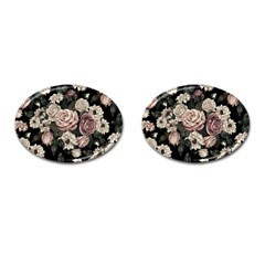 Elegant-seamless-pattern-blush-toned-rustic-flowers Cufflinks (oval) by Salman4z