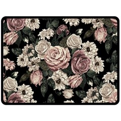 Elegant-seamless-pattern-blush-toned-rustic-flowers Fleece Blanket (large) by Salman4z