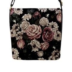 Elegant-seamless-pattern-blush-toned-rustic-flowers Flap Closure Messenger Bag (l) by Salman4z