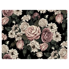 Elegant-seamless-pattern-blush-toned-rustic-flowers Two Sides Premium Plush Fleece Blanket (extra Small) by Salman4z