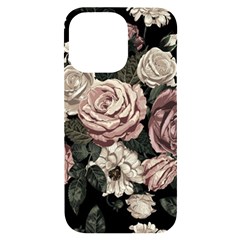 Elegant-seamless-pattern-blush-toned-rustic-flowers Iphone 14 Pro Max Black Uv Print Case by Salman4z