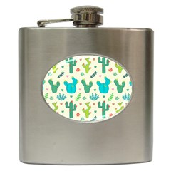 Cactus-succulents-floral-seamless-pattern Hip Flask (6 Oz) by Salman4z