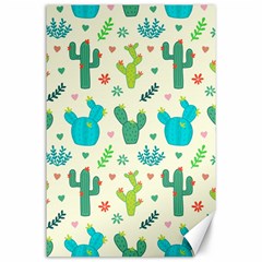 Cactus-succulents-floral-seamless-pattern Canvas 24  X 36  by Salman4z