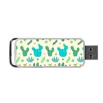 Cactus-succulents-floral-seamless-pattern Portable USB Flash (Two Sides) Front