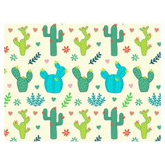 Cactus-succulents-floral-seamless-pattern Premium Plush Fleece Blanket (extra Small)