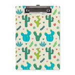 Cactus-succulents-floral-seamless-pattern A5 Acrylic Clipboard Front