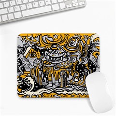 Crazy-abstract-doodle-social-doodle-drawing-style Small Mousepad by Salman4z