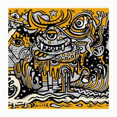 Crazy-abstract-doodle-social-doodle-drawing-style Medium Glasses Cloth by Salman4z