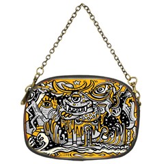 Crazy-abstract-doodle-social-doodle-drawing-style Chain Purse (one Side) by Salman4z