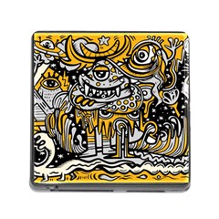 Crazy-abstract-doodle-social-doodle-drawing-style Memory Card Reader (square 5 Slot) by Salman4z