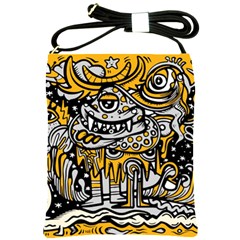 Crazy-abstract-doodle-social-doodle-drawing-style Shoulder Sling Bag by Salman4z