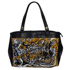 Crazy-abstract-doodle-social-doodle-drawing-style Oversize Office Handbag by Salman4z