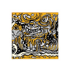 Crazy-abstract-doodle-social-doodle-drawing-style Satin Bandana Scarf 22  X 22  by Salman4z