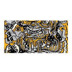 Crazy-abstract-doodle-social-doodle-drawing-style Satin Wrap 35  X 70  by Salman4z