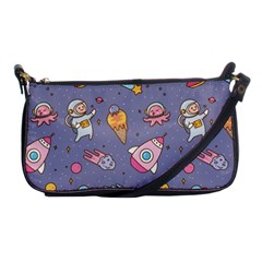 Outer-space-seamless-background Shoulder Clutch Bag by Salman4z