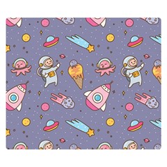 Outer-space-seamless-background Two Sides Premium Plush Fleece Blanket (small) by Salman4z