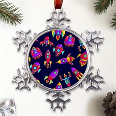 Space-patterns Metal Large Snowflake Ornament by Salman4z