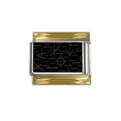 Abstract-math Pattern Gold Trim Italian Charm (9mm) by Salman4z