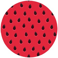 Seamless-watermelon-surface-texture Wooden Puzzle Round by Salman4z