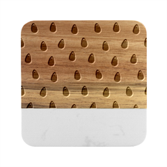 Seamless-watermelon-surface-texture Marble Wood Coaster (square) by Salman4z