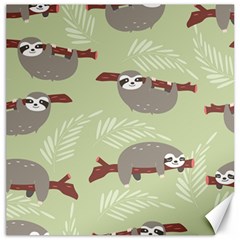 Sloths-pattern-design Canvas 12  X 12  by Salman4z