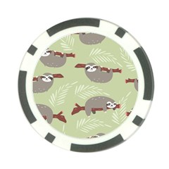 Sloths-pattern-design Poker Chip Card Guard by Salman4z