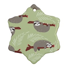 Sloths-pattern-design Ornament (snowflake) by Salman4z