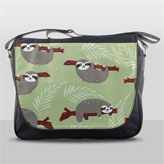 Sloths-pattern-design Messenger Bag by Salman4z