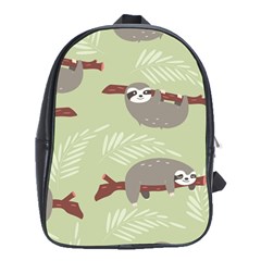 Sloths-pattern-design School Bag (xl) by Salman4z