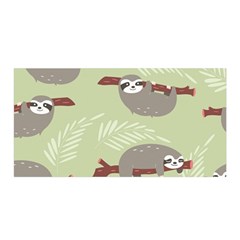 Sloths-pattern-design Satin Wrap 35  X 70  by Salman4z