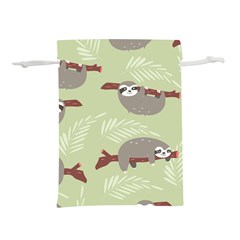 Sloths-pattern-design Lightweight Drawstring Pouch (l) by Salman4z