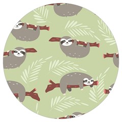 Sloths-pattern-design Round Trivet by Salman4z