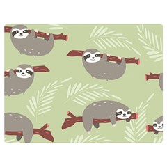 Sloths-pattern-design Two Sides Premium Plush Fleece Blanket (extra Small) by Salman4z