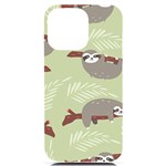 Sloths-pattern-design iPhone 14 Pro Max Black UV Print Case Front