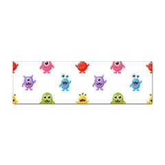 Seamless-pattern-cute-funny-monster-cartoon-isolated-white-background Sticker (bumper) by Salman4z