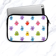 Seamless-pattern-cute-funny-monster-cartoon-isolated-white-background Apple Ipad Mini Zipper Cases by Salman4z