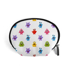 Seamless-pattern-cute-funny-monster-cartoon-isolated-white-background Accessory Pouch (small) by Salman4z