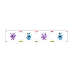 Seamless-pattern-cute-funny-monster-cartoon-isolated-white-background Premium Plush Fleece Scarf (mini) by Salman4z