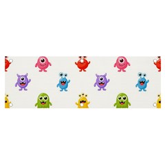 Seamless-pattern-cute-funny-monster-cartoon-isolated-white-background Banner And Sign 6  X 2  by Salman4z