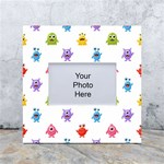 Seamless-pattern-cute-funny-monster-cartoon-isolated-white-background White Box Photo Frame 4  x 6  Front