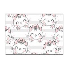 Cat-with-bow-pattern Sticker A4 (100 Pack) by Salman4z