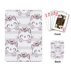 Cat-with-bow-pattern Playing Cards Single Design (rectangle)